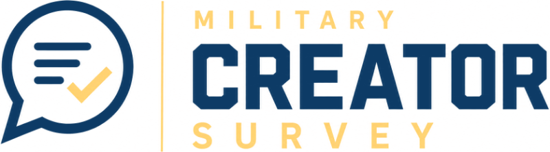 Military Creator Survey logo — navy for light backgrounds
