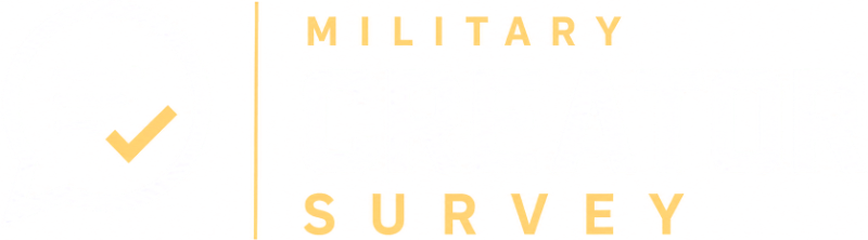 Military Creator Survey logo — white for dark backgrounds