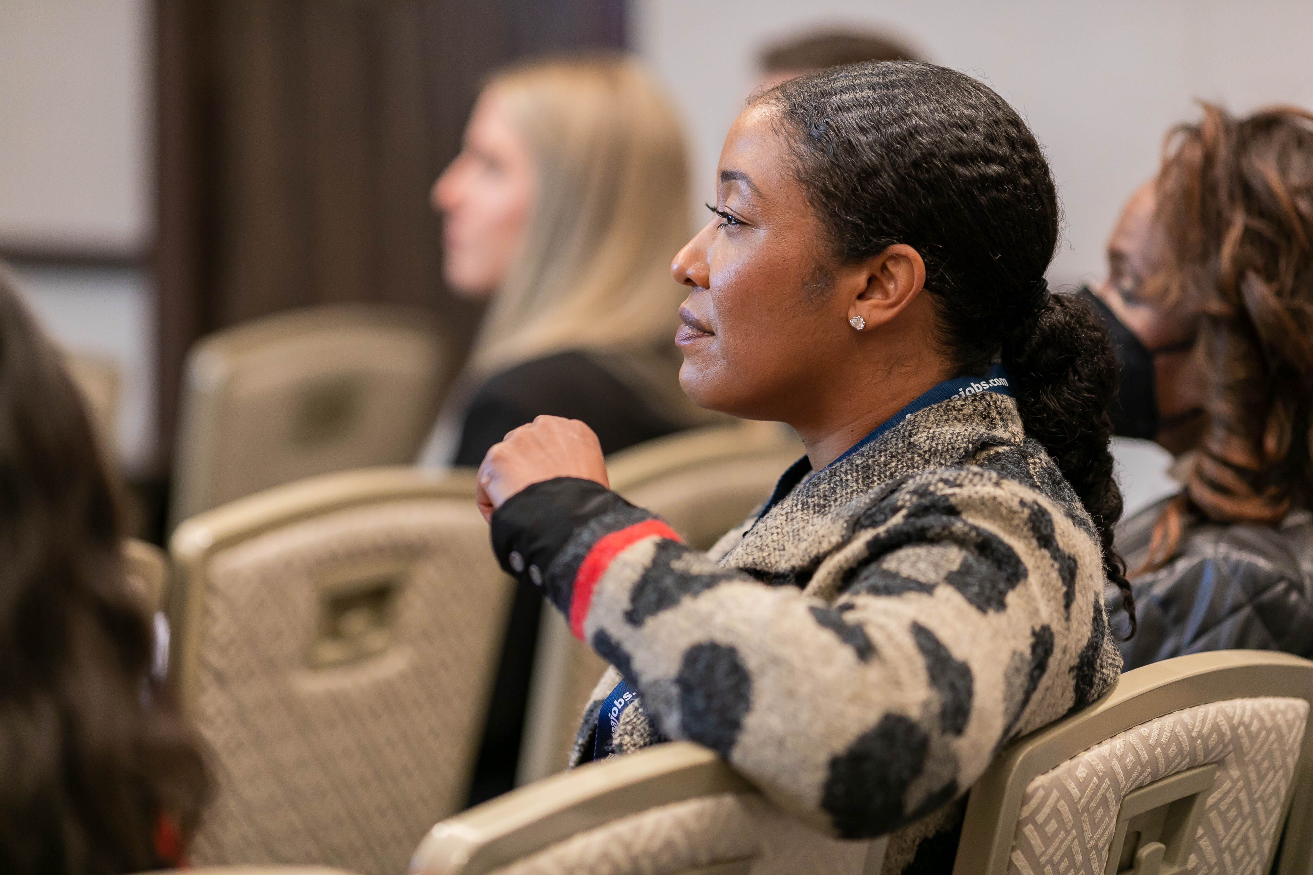 Attendees listening during a breakout session